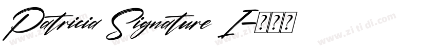 Patricia Signature I字体转换